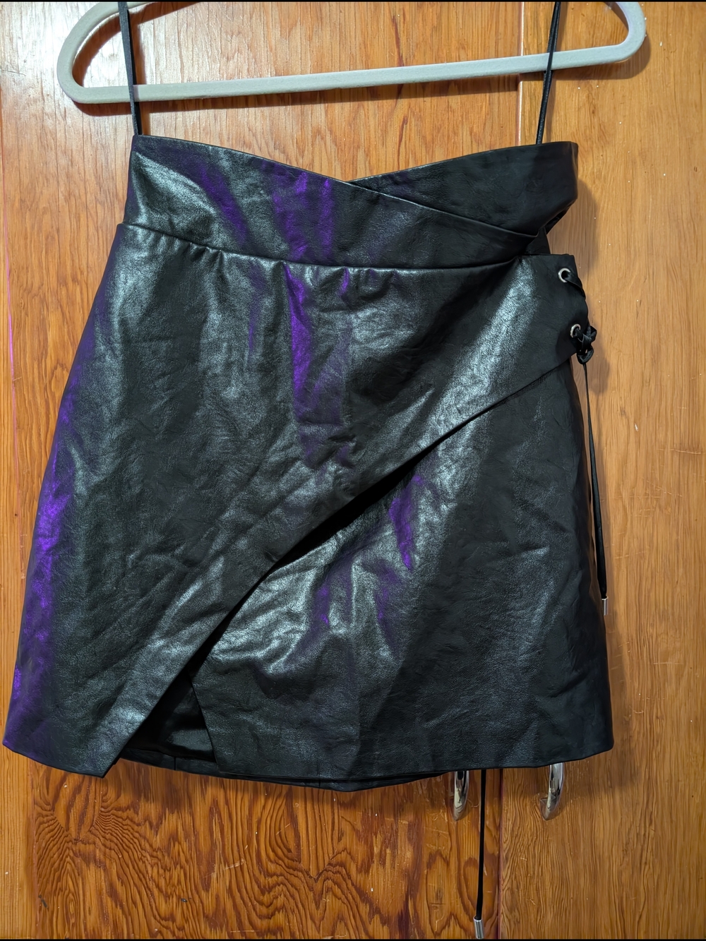 Majorelle X Revolve Faux Leather Wrap Mini Skirt